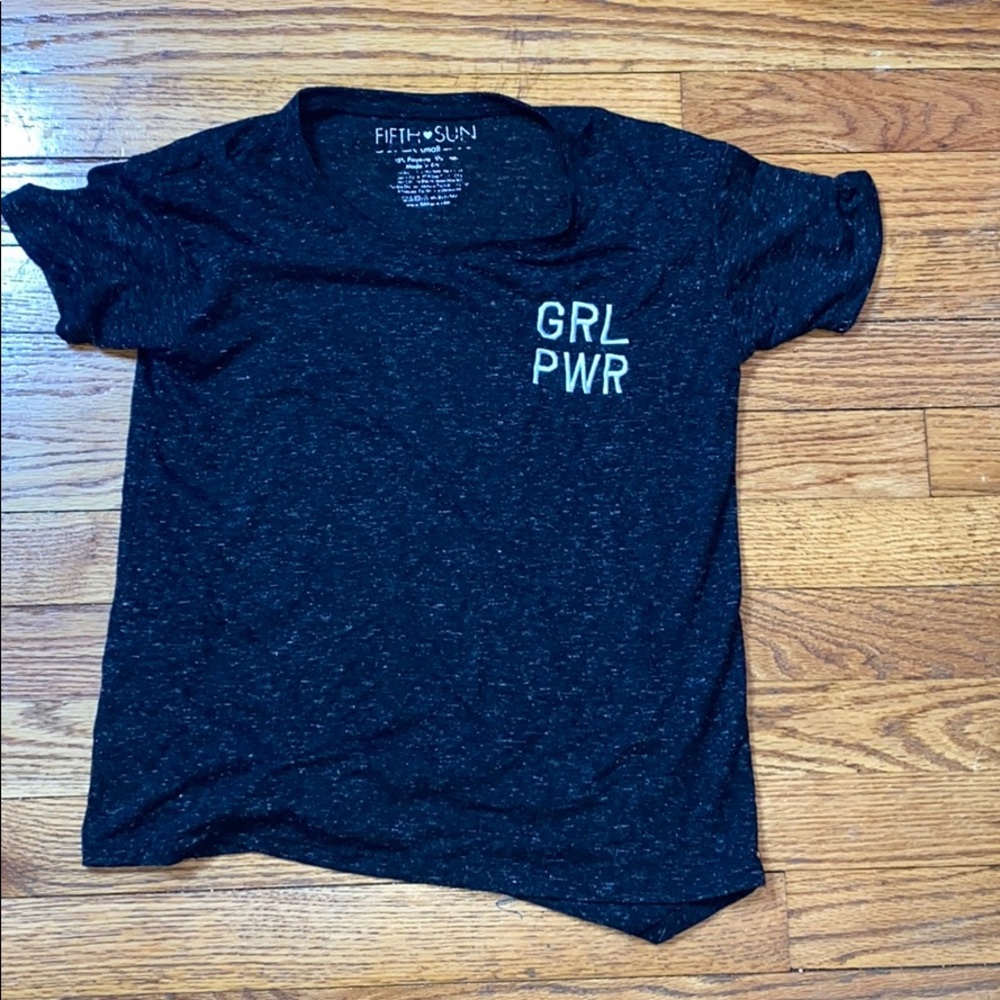 Girl power gray shirt